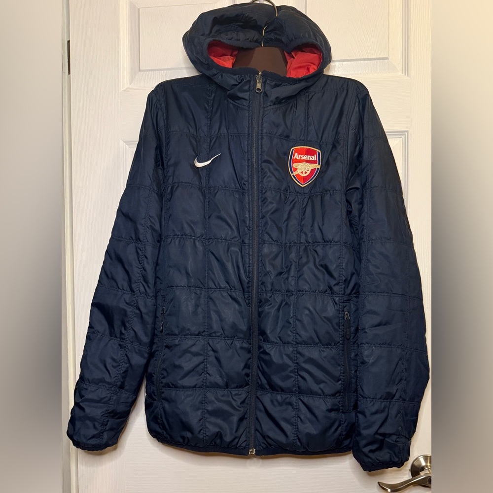 Nike x Arsenal F.C Reversible Navy/Red Jacket with Logos